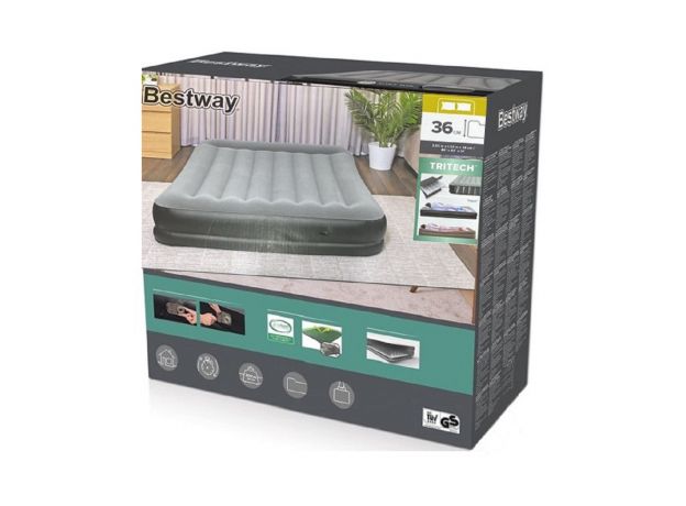 تشک بادی 203 سانتی Bestway مدل Queen خاکستری, image 