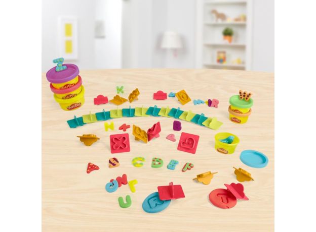 پک 6 تایی خمیربازی به همراه قالب حروف انگلیسی Play Doh, تنوع: E8530-Alphabet, image 2