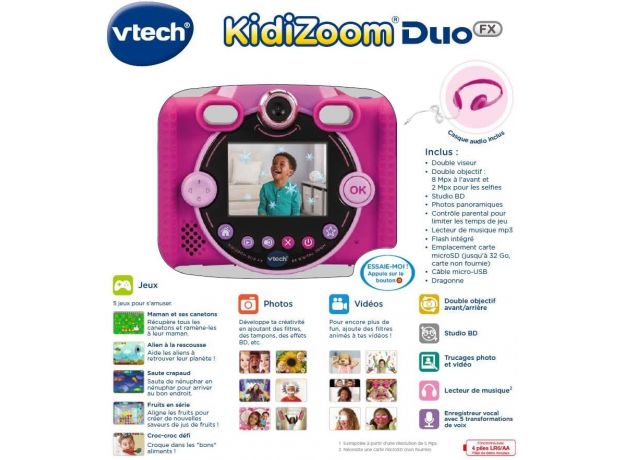 دوربین هوشمند Vtech مدل Kidizoom Duo FX صورتی, image 8