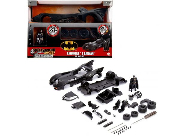 ماشین فلزی بتموبیل ساختنی با مقیاس 1:24 به همراه فیگور بتمن, تنوع: 253213001-Batmobile, image 