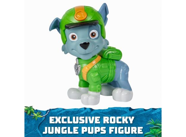 ماشین لاک پشتی با فیگور راکی سگ های نگهبان Paw Patrol سری Jungle Pups, تنوع: 6067778-Rocky, image 11