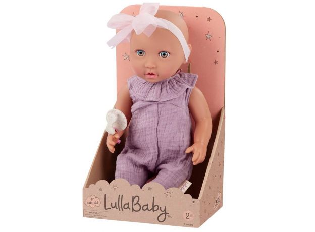 عروسک نوزاد 35 سانتی LullaBaby با لباس یاسی, image 