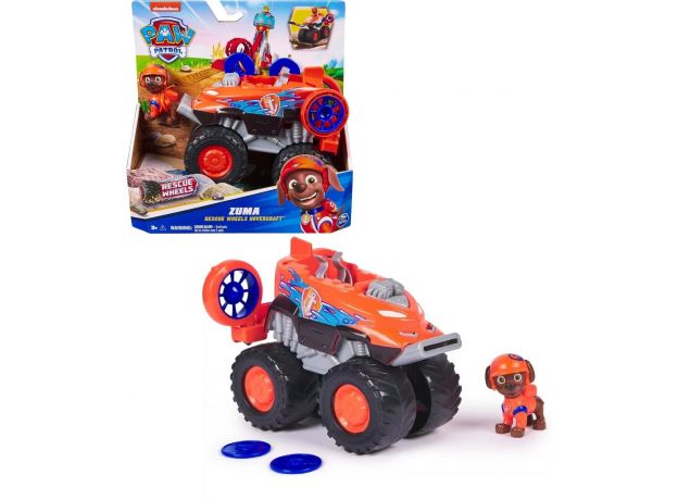 ماشین نجات با فیگور زوما سگ های نگهبان Paw Patrol سری Rescue Wheels, تنوع: 6069372-Zuma, image 