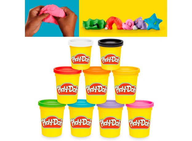 پک 9 تایی خمیر بازی Play Doh مدل رنگ های محبوب, image 14