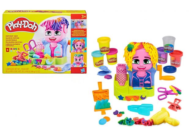 ست خمیر بازی سالن آرایش مو Play Doh, image 