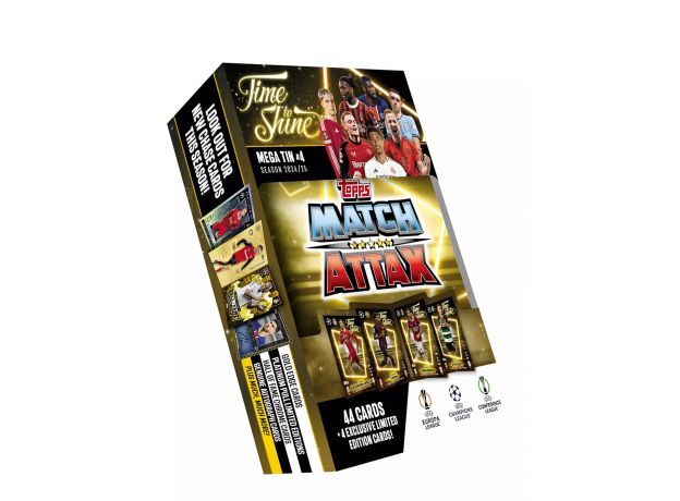 پک کارت بازی فوتبالی Mega Tin با جعبه فلزی Match Attax فصل 25/2024 مدل زرد, تنوع: FS0005262-Yellow, image 