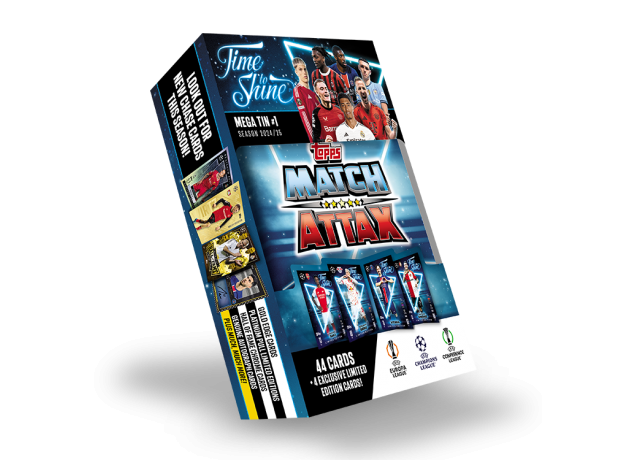 پک کارت بازی فوتبالی Mega Tin با جعبه فلزی Match Attax فصل 25/2024 مدل آبی, تنوع: FS0005262-Blue, image 