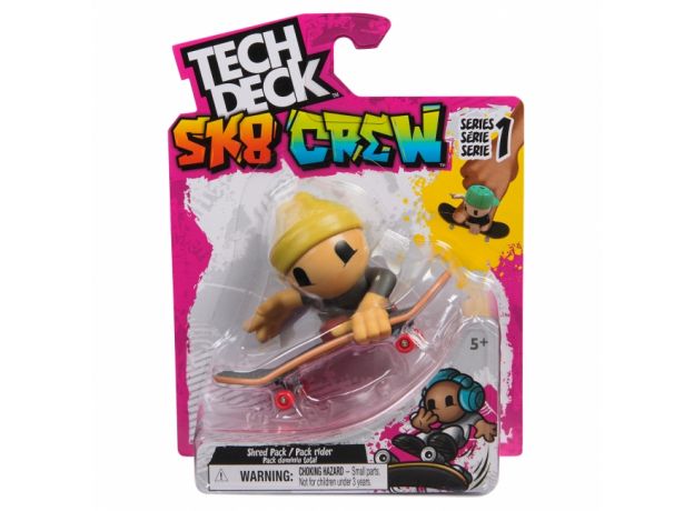 اسکیت انگشتی و فیگور تک دک Tech Deck مدل SK8 Crew سری 1 با کلاه کرم, تنوع: 6071054-white, image 