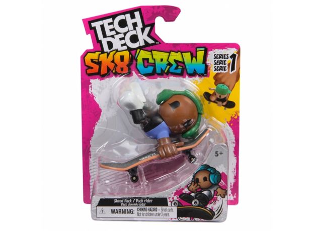 اسکیت انگشتی و فیگور تک دک Tech Deck مدل SK8 Crew سری 1 با هدفون سبز, تنوع: 6071054-Green, image 