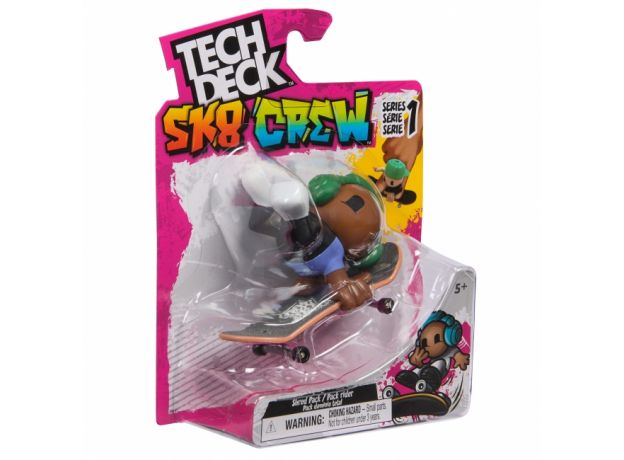 اسکیت انگشتی و فیگور تک دک Tech Deck مدل SK8 Crew سری 1 با هدفون سبز, تنوع: 6071054-Green, image 2