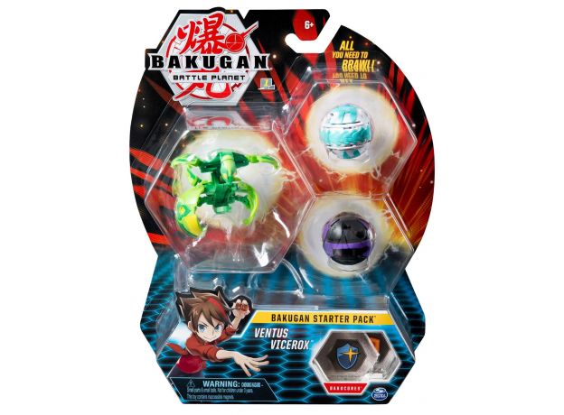 پک 3 تایی بازی نبرد باکوگان (Bakugan) مدل Ventus Vicerox, image 