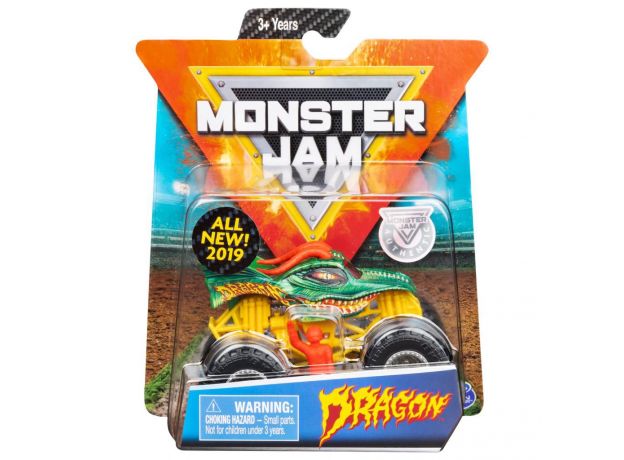 ماشین Monster Jam مدل Dragon با مقیاس 1:64 به همراه آدمک, image 