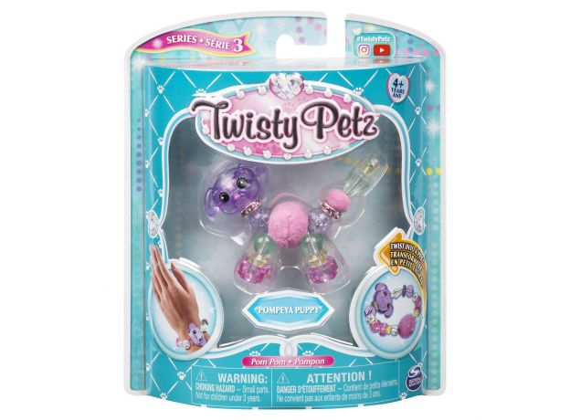 پک تکی دستبند درخشان Twisty Petz مدل Pompeya Puppy, image 