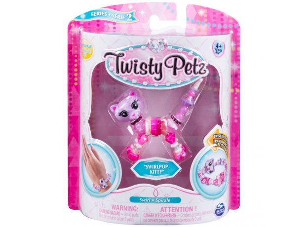 پک تکی دستبند درخشان Twisty Petz مدل Swirlpop Kitty, image 