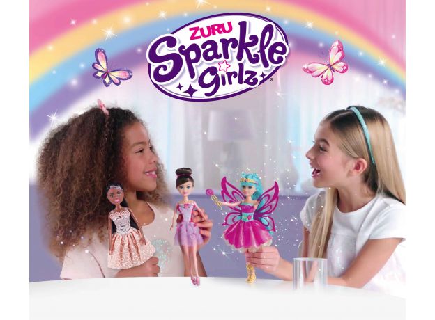 عروسک قیفی یونیکورن Sparkle Girlz مدل Rainbow Unicorn (با موی بنفش), image 3