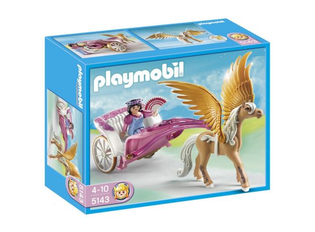 پلی موبیل شاهزاده و سورتمه‌ی اسب بالدار (playmobil), image 