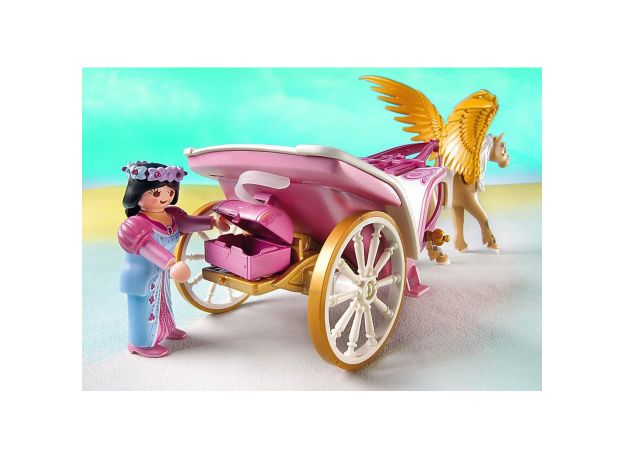 پلی موبیل شاهزاده و سورتمه‌ی اسب بالدار (playmobil), image 2