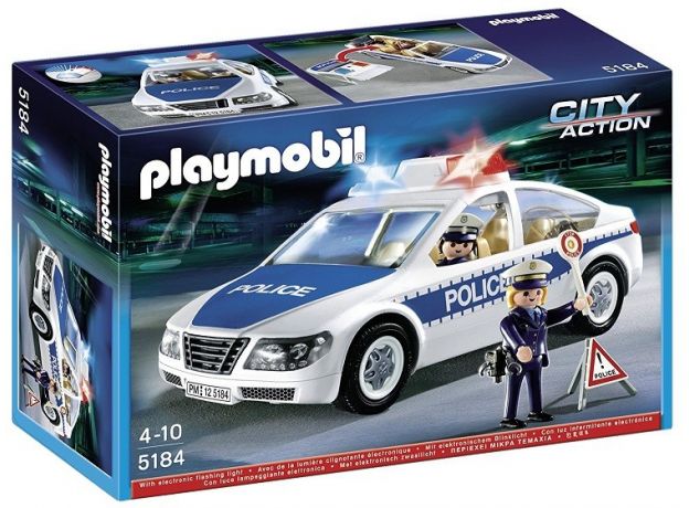 پلی موبیل ماشین پلیس با چراغ هشدار (playmobil), image 