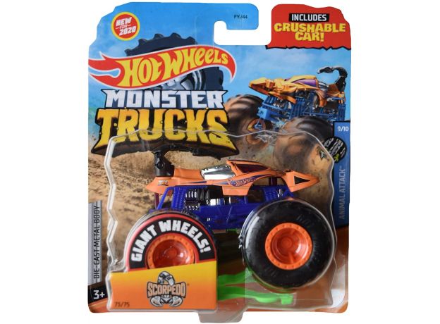 پک تکی ماشین Hot Wheels سری Monster Truck مدل Scorpedo, image 