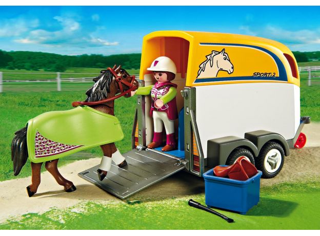 پلی موبیل تریلی حمل اسب (playmobil), image 4